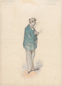 Man met een pijp door Friedrich Carl von Scheidlin